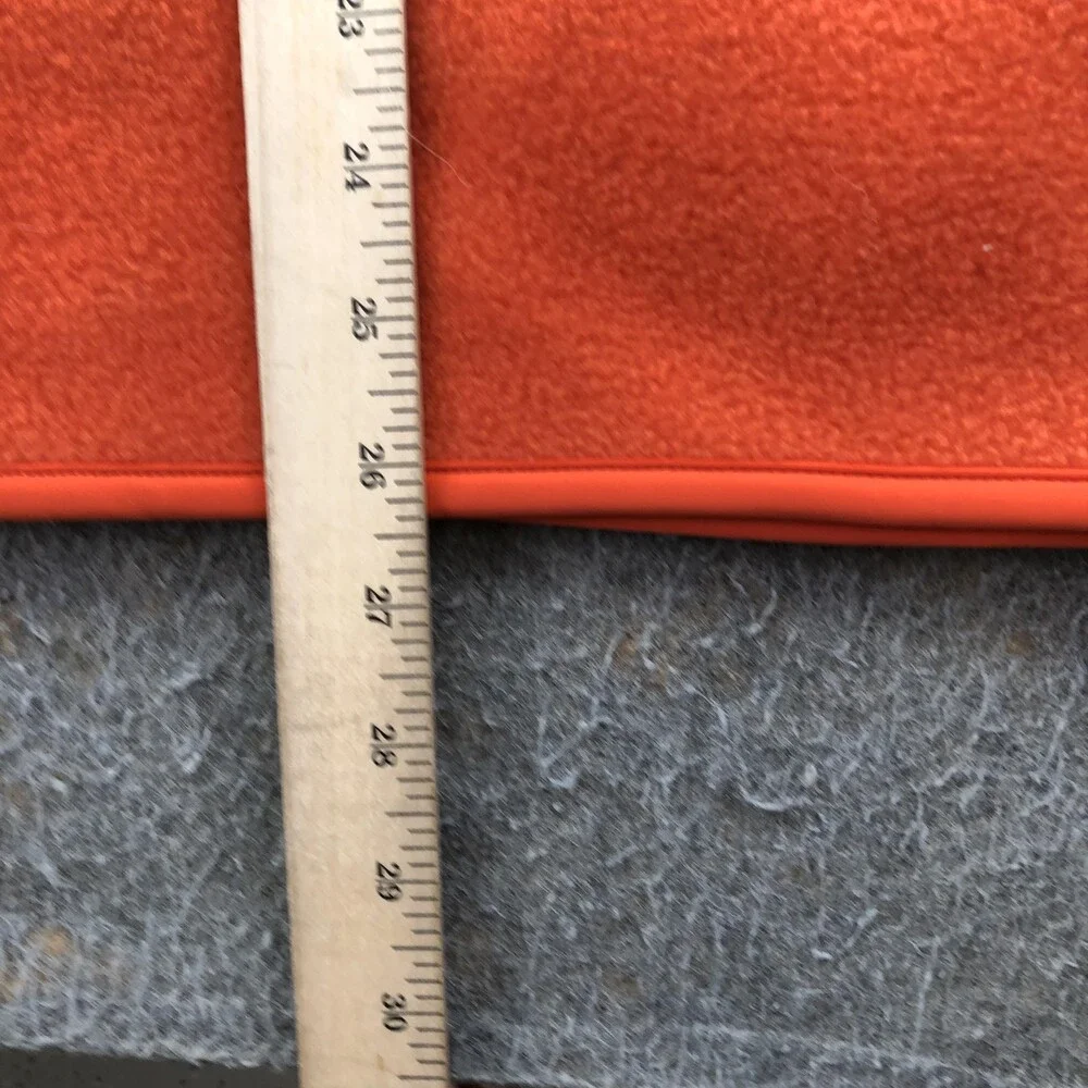 Patagonia Vest Mens Medium Orange Synchilla Fleece Full Zip Pockets Outdoor